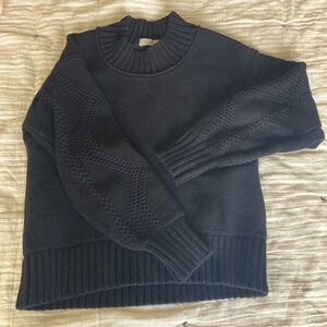 Black textured Everlane sweater
